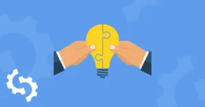 CMO e equipe discutindo estratégia de marketing baseada em dados em sala de reunião